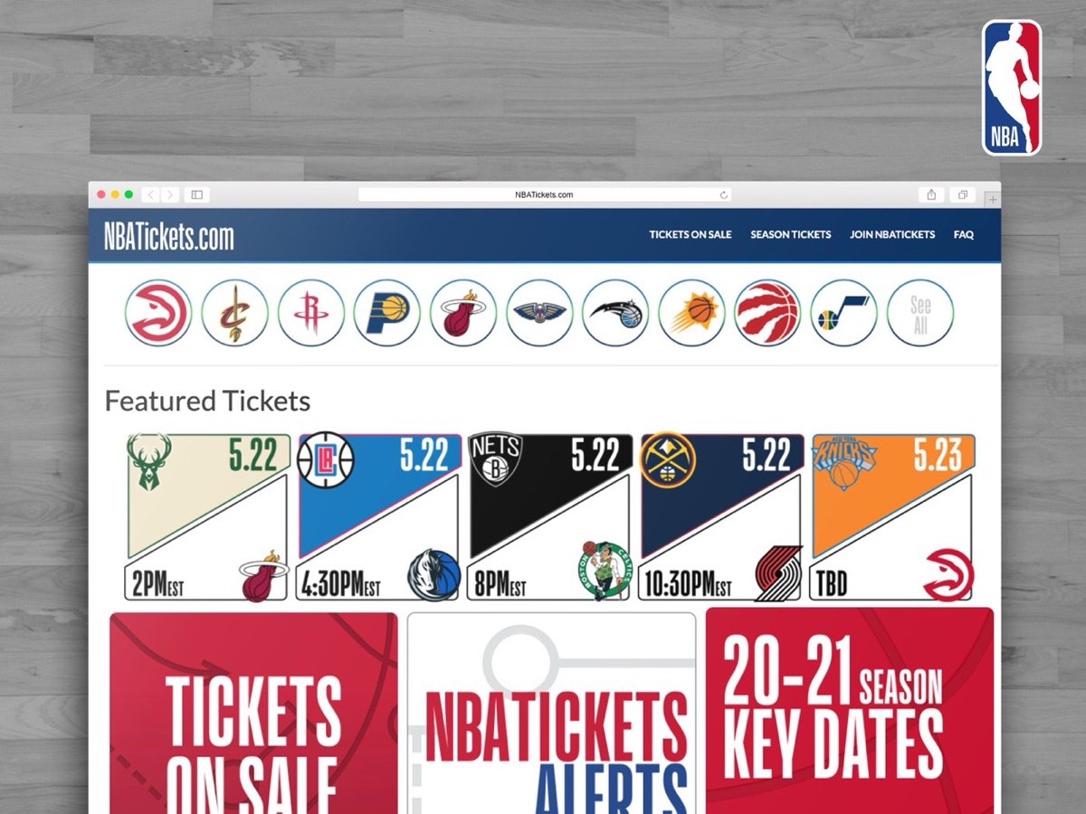 NBATickets.com desktop